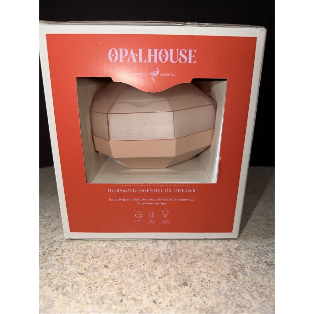 ☀️ Opalhouse 300ml Multi Ultrasonic Oil Diffuser White/Gold open box